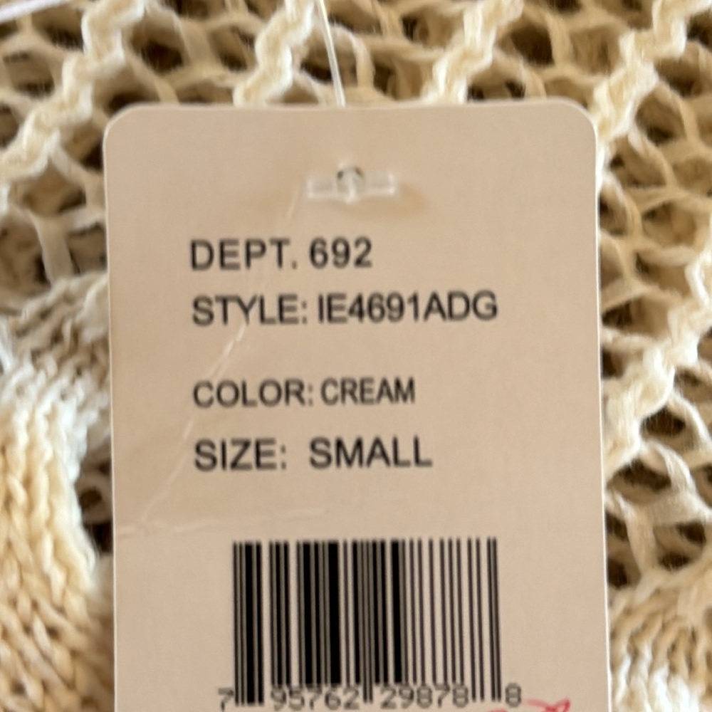 Cream Knit Sweater. Size S. New with tags. - Picture 3 of 3